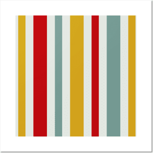 Christmas | Wrapped for Christmas | Horizontal | Banded | Striped | Spearmint | Taupe | Tan | Cinnabar | Fall | 2020 | Designer | Alternating | Color | Trend | Simply Lanier Posters and Art